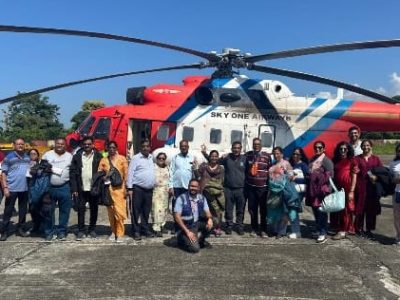 do dham yatra by twin engine mi17 helicopter